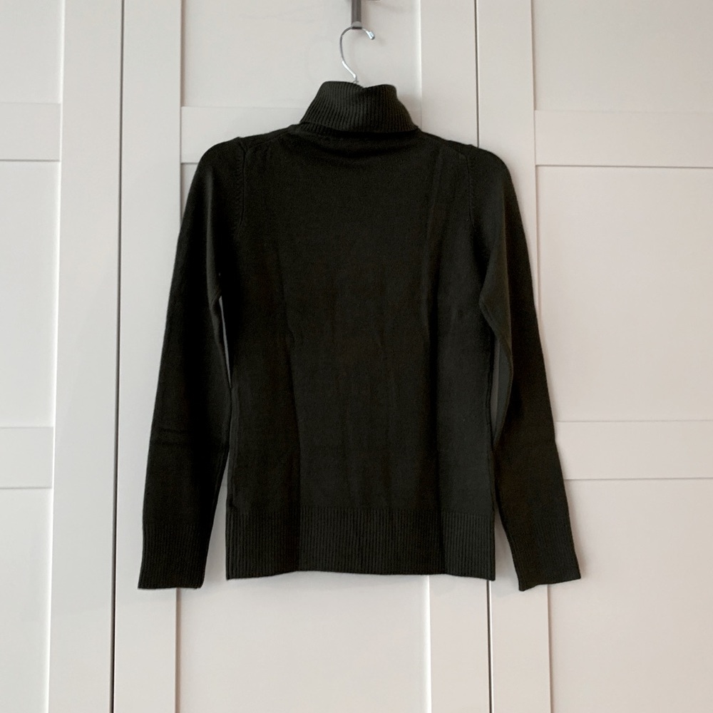 Olive Green Wool Turtleneck